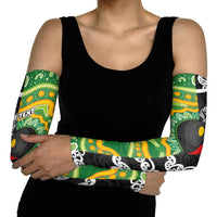 Personalised Aotearoa and Australia Lawn Bowls Arm Sleeves Maori Fern and Aboriginal Pattern LT03 - Polynesian Pride