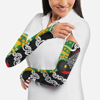 Personalised Aotearoa and Australia Lawn Bowls Arm Sleeves Maori Fern and Aboriginal Pattern LT03 - Polynesian Pride