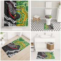 Personalised Aotearoa and Australia Lawn Bowls Bathroom Set Maori Fern and Aboriginal Pattern LT03 - Polynesian Pride