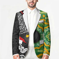 Personalised Aotearoa and Australia Lawn Bowls Blazer Maori Fern and Aboriginal Pattern LT03 - Polynesian Pride