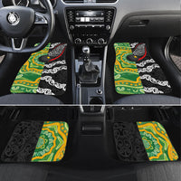Aotearoa and Australia Lawn Bowls Car Mats Maori Fern and Aboriginal Pattern LT03 Set 4pcs Multicolor - Polynesian Pride