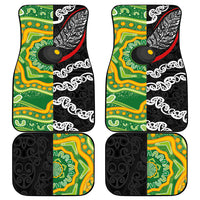 Aotearoa and Australia Lawn Bowls Car Mats Maori Fern and Aboriginal Pattern LT03 - Polynesian Pride