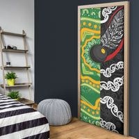 Aotearoa and Australia Lawn Bowls Door Cover Maori Fern and Aboriginal Pattern LT03 - Polynesian Pride