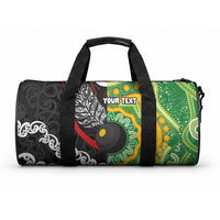Personalised Aotearoa and Australia Lawn Bowls Duffle Bag Maori Fern and Aboriginal Pattern LT03 One size Multicolor - Polynesian Pride