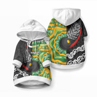 Personalised Aotearoa and Australia Lawn Bowls Pet Hoodie Maori Fern and Aboriginal Pattern LT03 Pullover Multicolor - Polynesian Pride