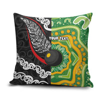 Personalised Aotearoa and Australia Lawn Bowls Pillow Cover Maori Fern and Aboriginal Pattern LT03 Multicolor - Polynesian Pride