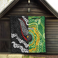 Personalised Aotearoa and Australia Lawn Bowls Quilt Maori Fern and Aboriginal Pattern LT03 - Polynesian Pride