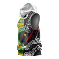 Personalised Aotearoa and Australia Lawn Bowls Sleeveless Hoodie Maori Fern and Aboriginal Pattern LT03 - Polynesian Pride