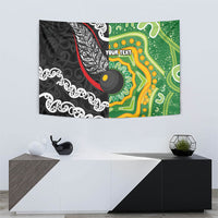Personalised Aotearoa and Australia Lawn Bowls Tapestry Maori Fern and Aboriginal Pattern LT03 - Polynesian Pride