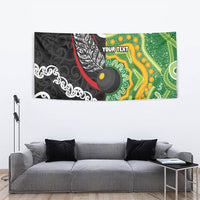 Personalised Aotearoa and Australia Lawn Bowls Tapestry Maori Fern and Aboriginal Pattern LT03 - Polynesian Pride