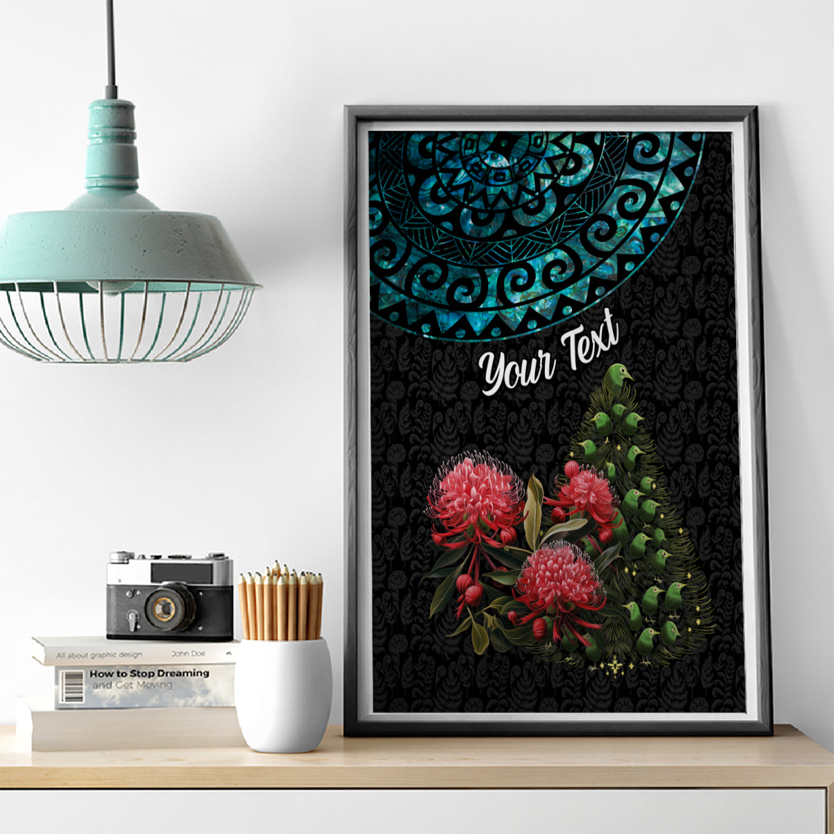 Personalized New Zealand Christmas Canvas Wall Art Maori Santa Pikorua and Pohutukawa Meri Kirihimete LT03 - Polynesian Pride