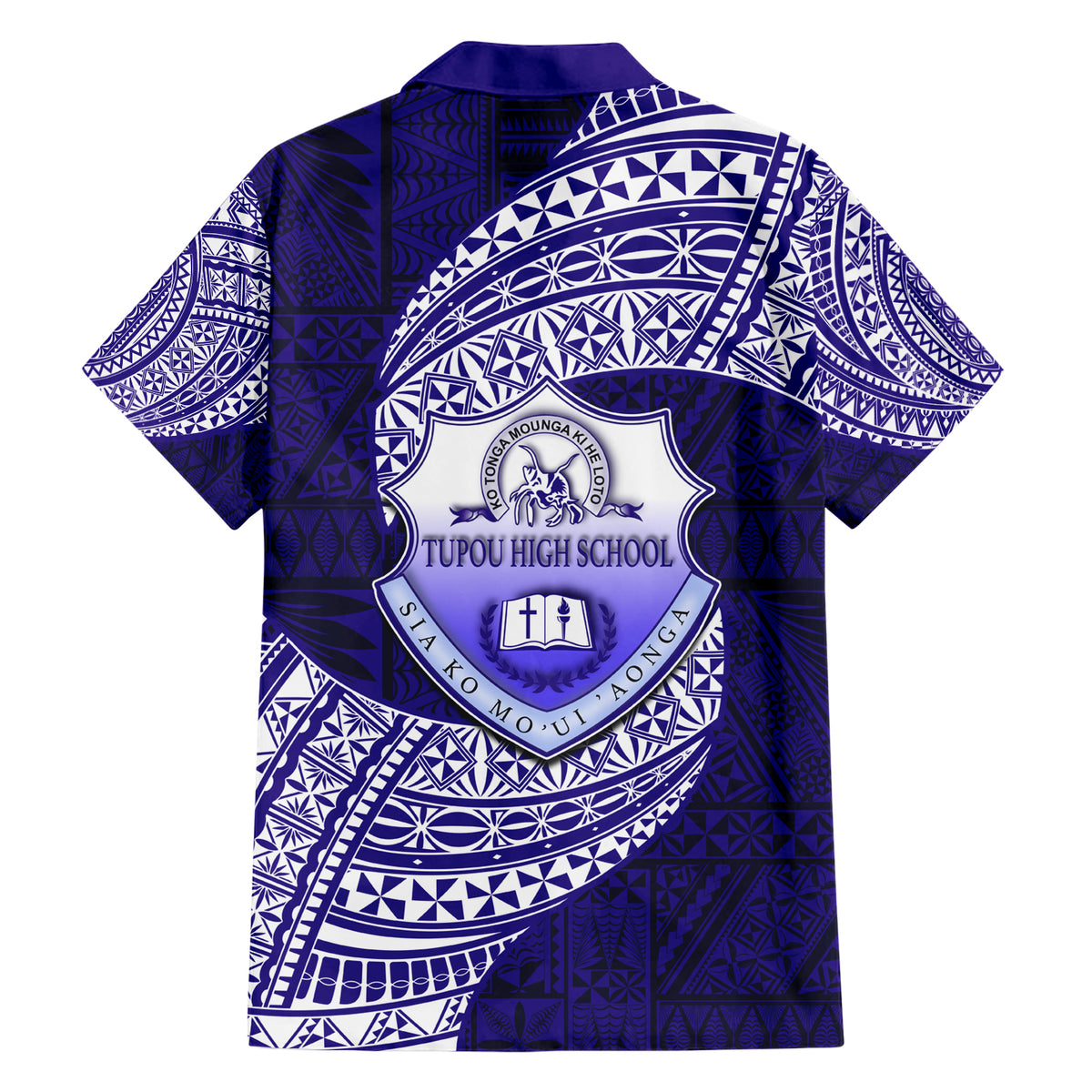 Tonga Tupou High School Family Matching Short Sleeve Bodycon Dress and Hawaiian Shirt Traditional Ngatu and Polynesian Pattern LT03 - Polynesian Pride