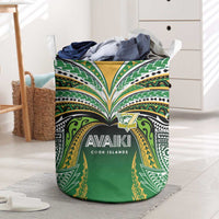 Cook Islands Rugby League Laundry Basket Avaiki Tatau Tribal Motifs Black Color LT03 Black - Polynesian Pride