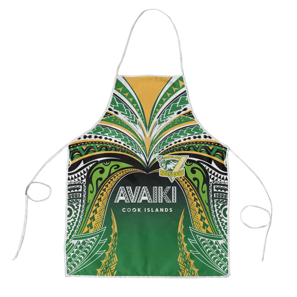 Cook Islands Rugby League Apron Avaiki Tatau Tribal Motifs Black Color LT03 Black - Polynesian Pride