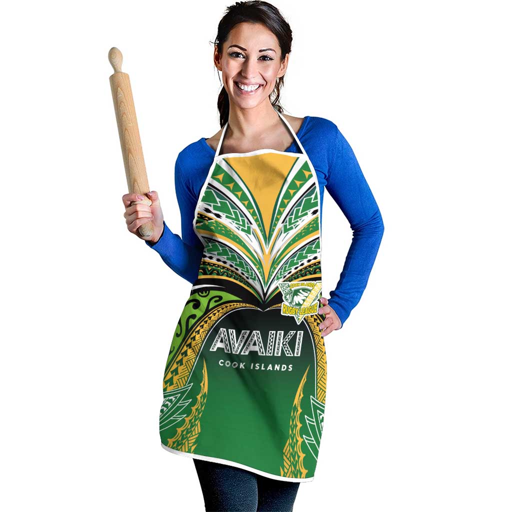 Cook Islands Rugby League Apron Avaiki Tatau Tribal Motifs Black Color LT03 - Polynesian Pride