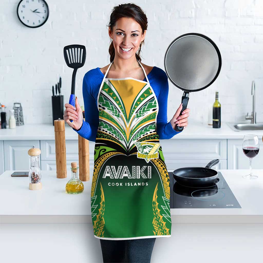 Cook Islands Rugby League Apron Avaiki Tatau Tribal Motifs Black Color LT03 - Polynesian Pride