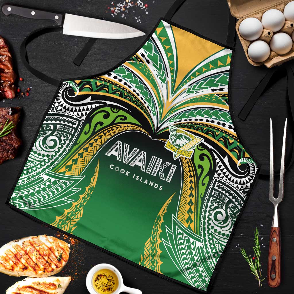 Cook Islands Rugby League Apron Avaiki Tatau Tribal Motifs Black Color LT03 Black - Polynesian Pride