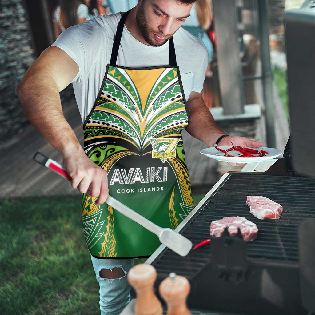 Cook Islands Rugby League Apron Avaiki Tatau Tribal Motifs Black Color LT03 - Polynesian Pride