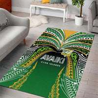 Cook Islands Rugby League Area Rug Avaiki Tatau Tribal Motifs Black Color LT03 - Polynesian Pride