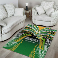 Cook Islands Rugby League Area Rug Avaiki Tatau Tribal Motifs Black Color LT03 - Polynesian Pride