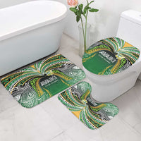Cook Islands Rugby League Bathroom Set Avaiki Tatau Tribal Motifs Black Color LT03 - Polynesian Pride