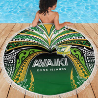 Cook Islands Rugby League Beach Blanket Avaiki Tatau Tribal Motifs Black Color LT03 - Polynesian Pride