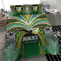 Cook Islands Rugby League Bedding Set Avaiki Tatau Tribal Motifs Black Color LT03 - Polynesian Pride