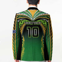 Custom Cook Islands Rugby League Blazer Avaiki Tatau Tribal Motifs Black Color LT03 - Polynesian Pride
