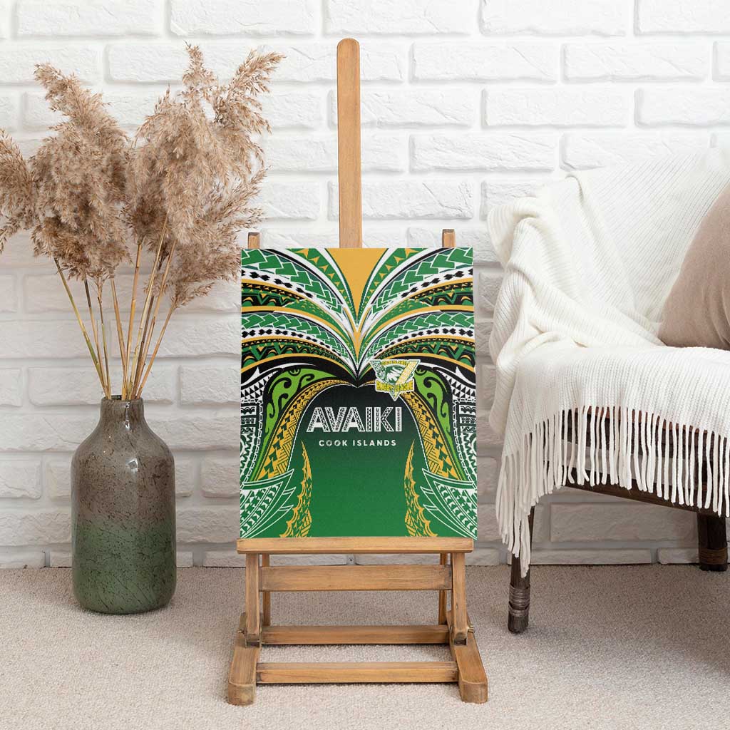 Cook Islands Rugby League Canvas Wall Art Avaiki Tatau Tribal Motifs Black Color LT03 - Polynesian Pride