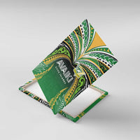 Cook Islands Rugby League Canvas Wall Art Avaiki Tatau Tribal Motifs Black Color LT03 With Frame Black - Polynesian Pride