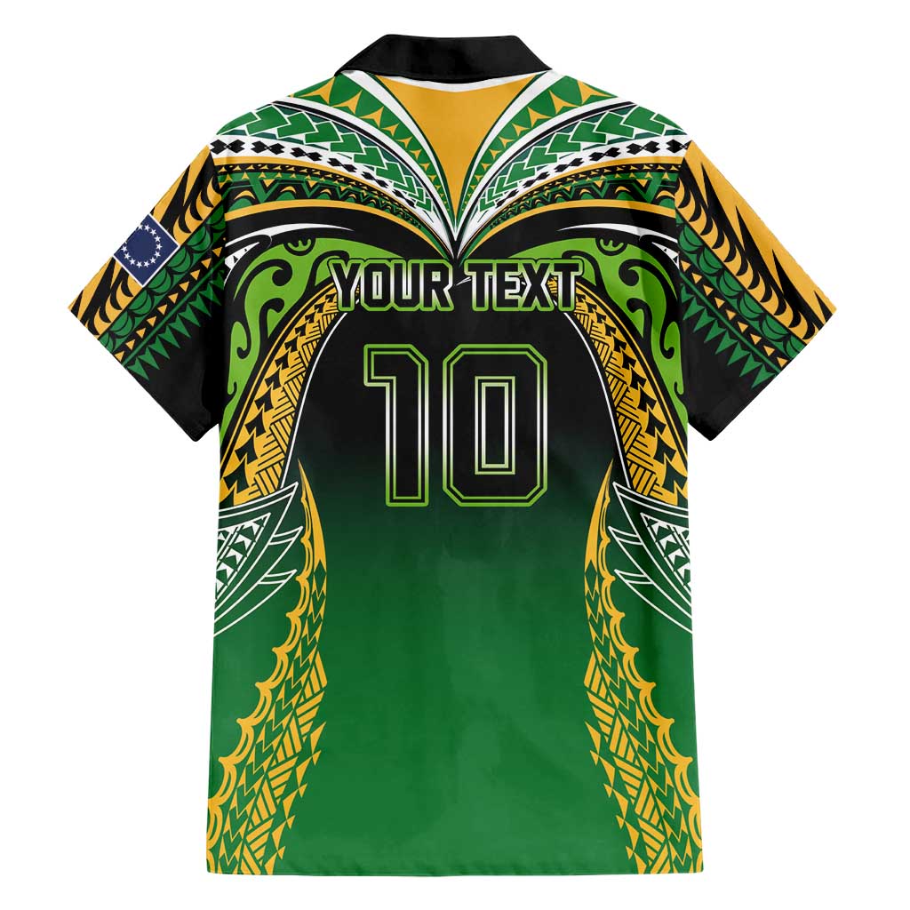 Custom Cook Islands Rugby League Family Matching Puletasi and Hawaiian Shirt Avaiki Tatau Tribal Motifs Black Color LT03 - Polynesian Pride