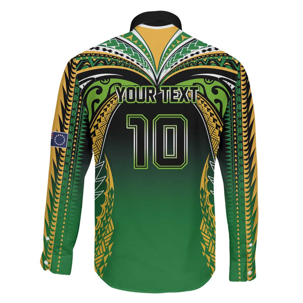 Custom Cook Islands Rugby League Family Matching Summer Maxi Dress and Hawaiian Shirt Avaiki Tatau Tribal Motifs Black Color LT03 - Polynesian Pride