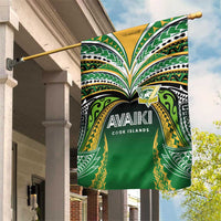 Cook Islands Rugby League Garden Flag Avaiki Tatau Tribal Motifs Black Color LT03 House Flag Black - Polynesian Pride