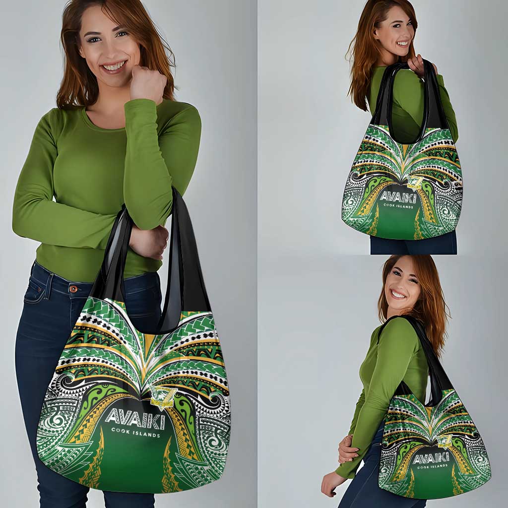 Cook Islands Rugby League Grocery Bag Avaiki Tatau Tribal Motifs Black Color LT03 - Polynesian Pride