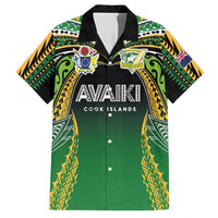 Custom Cook Islands Rugby League Hawaiian Shirt Avaiki Tatau Tribal Motifs Black Color LT03 Black - Polynesian Pride