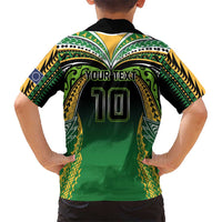 Custom Cook Islands Rugby League Hawaiian Shirt Avaiki Tatau Tribal Motifs Black Color LT03 - Polynesian Pride