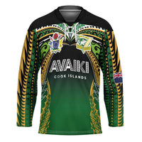 Custom Cook Islands Rugby League Hockey Jersey Avaiki Tatau Tribal Motifs Black Color LT03 Unisex Black - Polynesian Pride
