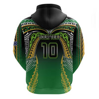 Custom Cook Islands Rugby League Hoodie Avaiki Tatau Tribal Motifs Black Color LT03 - Polynesian Pride