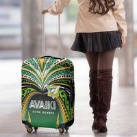 Cook Islands Rugby League Luggage Cover Avaiki Tatau Tribal Motifs Black Color LT03 - Polynesian Pride