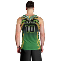 Custom Cook Islands Rugby League Men Tank Top Avaiki Tatau Tribal Motifs Black Color LT03 - Polynesian Pride