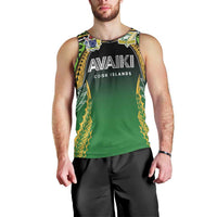 Custom Cook Islands Rugby League Men Tank Top Avaiki Tatau Tribal Motifs Black Color LT03 - Polynesian Pride