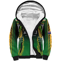 Custom Cook Islands Rugby League Sherpa Hoodie Avaiki Tatau Tribal Motifs Black Color LT03 Unisex Black - Polynesian Pride