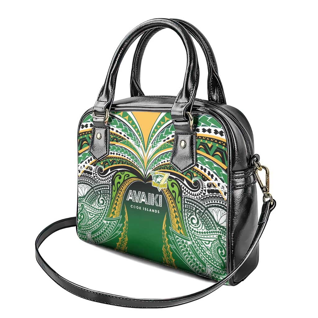 Cook Islands Rugby League Shoulder Handbag Avaiki Tatau Tribal Motifs Black Color LT03 - Polynesian Pride