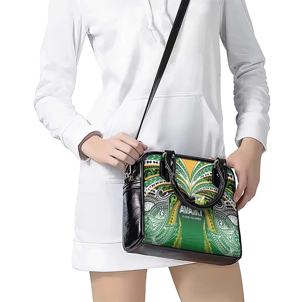 Cook Islands Rugby League Shoulder Handbag Avaiki Tatau Tribal Motifs Black Color LT03 - Polynesian Pride