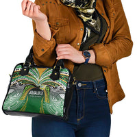 Cook Islands Rugby League Shoulder Handbag Avaiki Tatau Tribal Motifs Black Color LT03 - Polynesian Pride