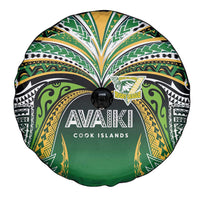 Cook Islands Rugby League Spare Tire Cover Avaiki Tatau Tribal Motifs Black Color LT03 - Polynesian Pride