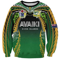Custom Cook Islands Rugby League Sweatshirt Avaiki Tatau Tribal Motifs Black Color LT03 Unisex Black - Polynesian Pride