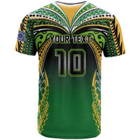 Custom Cook Islands Rugby League T-Shirt - Avaiki Tatau Tribal Motifs Black LT03 - Polynesian Pride