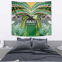 Cook Islands Rugby League Tapestry Avaiki Tatau Tribal Motifs Black Color LT03 - Polynesian Pride