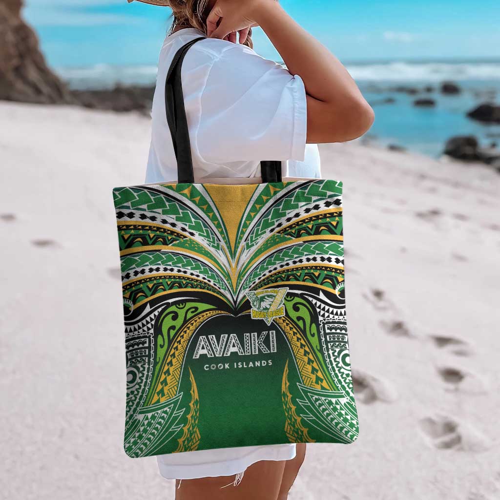 Cook Islands Rugby League Tote Bag Avaiki Tatau Tribal Motifs Black Color LT03 - Polynesian Pride